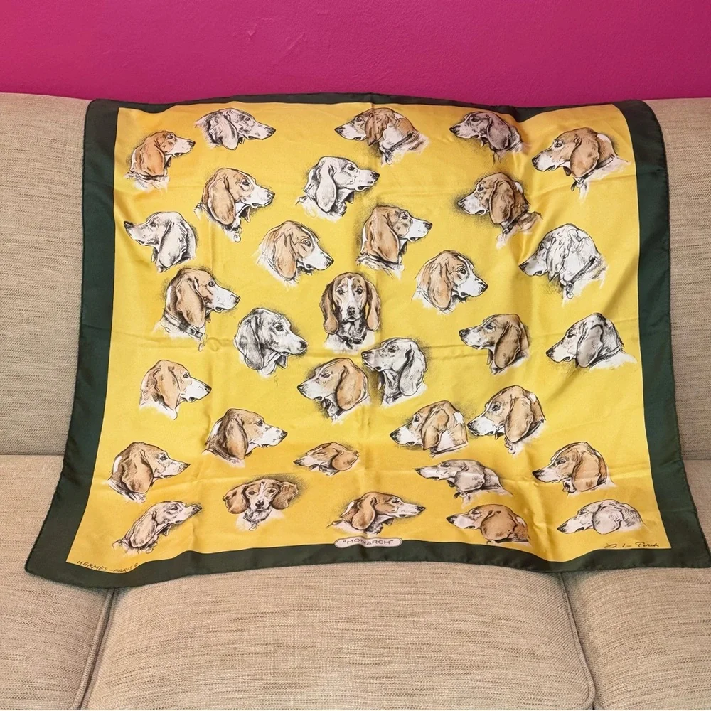 Vintage Hermes Monarch Silk Scarf - Picture 3 of 17
